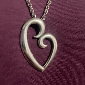 James Avery Silver Heart Necklace- Mother’s Love pendant